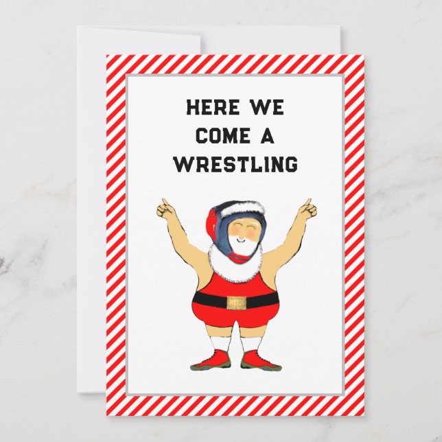 Funny Wrestling Christmas Cards (Front)