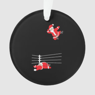 Funny Wrestling Christmas Santa Holiday Xmas Ornament