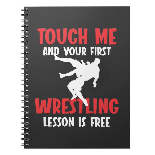 Funny Wrestling Coach Lesson Wrestler Humor Notebook