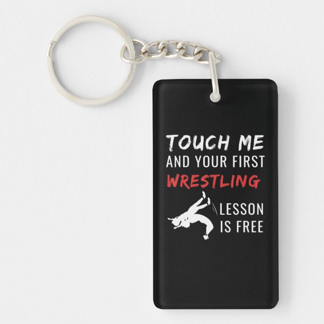 Funny Wrestling Coach Sports Wrestling Lover Gift Keychain (Front)