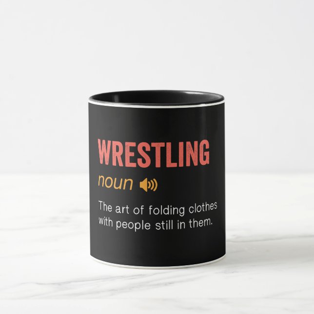 Funny Wrestling Definition Mug (Center)