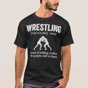Funny Wrestling Definition Wrestler Boys Teens Men T-Shirt