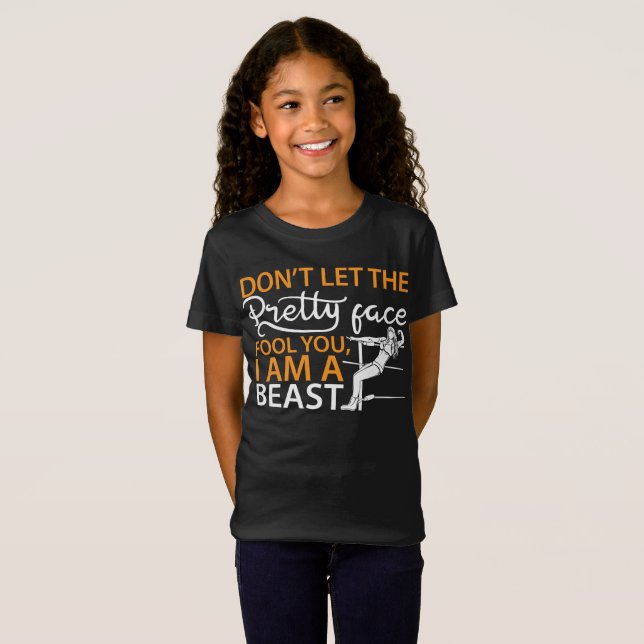 Funny wrestling girl shirt - I am a beast (Front Full)