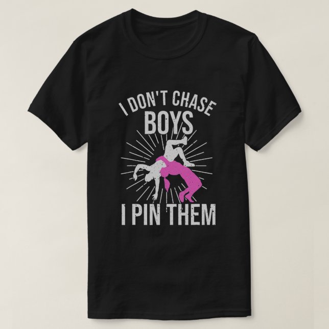 Funny Wrestling Girls Designs  Wrestle Athlete   T-Shirt (Design Front)
