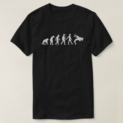 Funny Wrestling  Judo Wrestler Human Evolution  T_Shirt