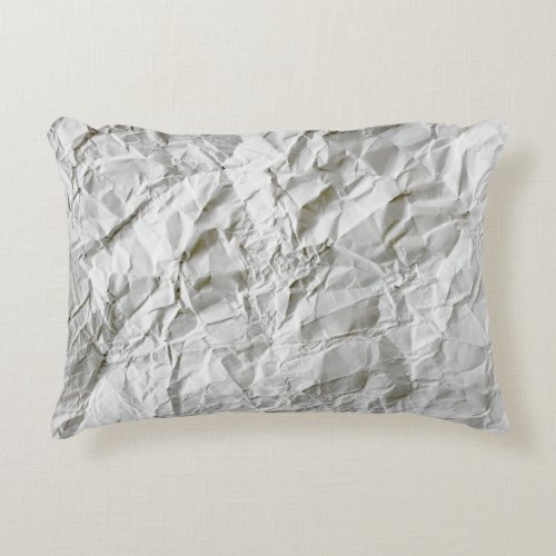 Funny wrinkled paper accent pillow