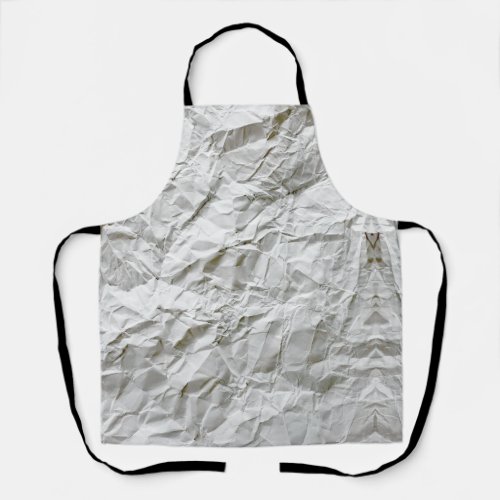 Funny wrinkled paper apron
