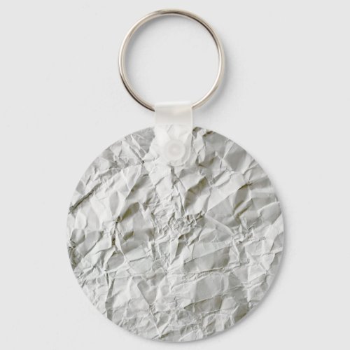 Funny wrinkled paper keychain