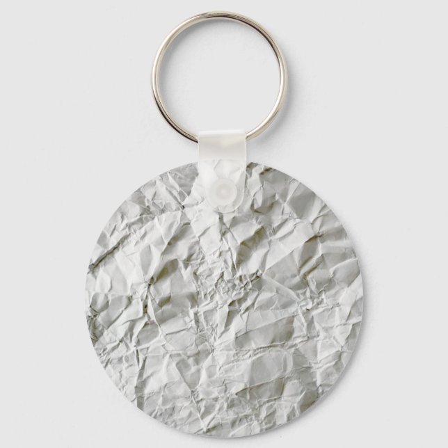 Funny wrinkled paper keychain (Front)