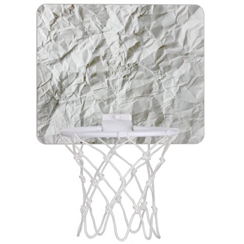 Funny wrinkled paper mini basketball hoop