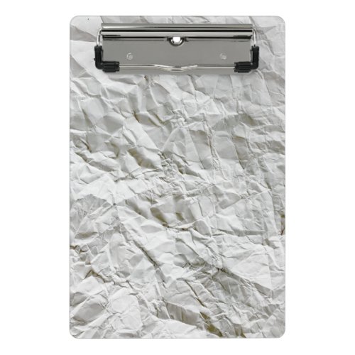 Funny wrinkled paper mini clipboard