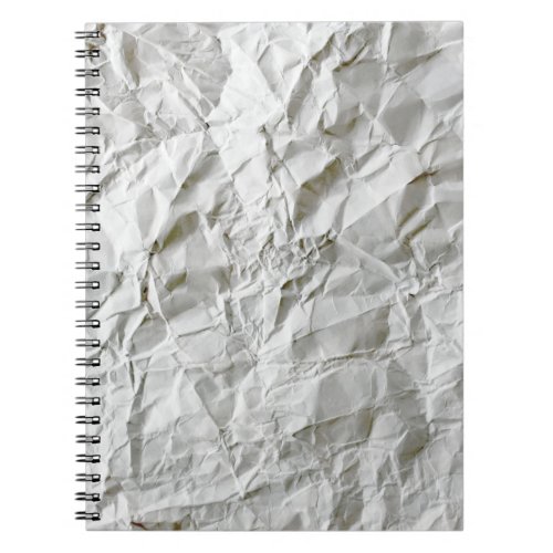 Funny wrinkled paper notebook