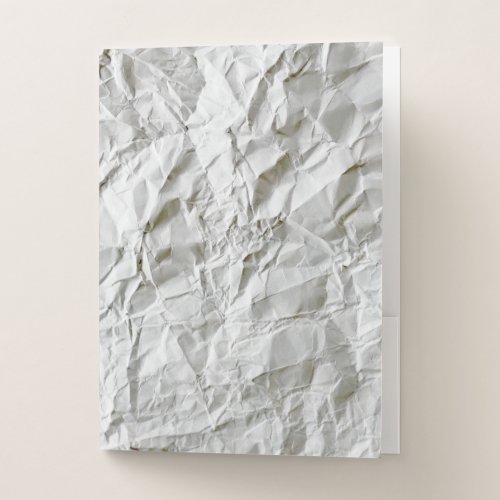 Funny wrinkled paper pocket folder