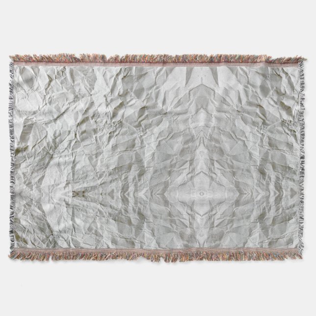 Funny wrinkled paper throw blanket (Front)