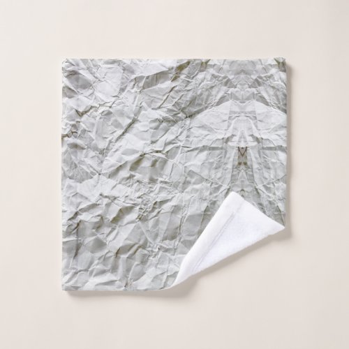 Funny wrinkled paper wash cloth