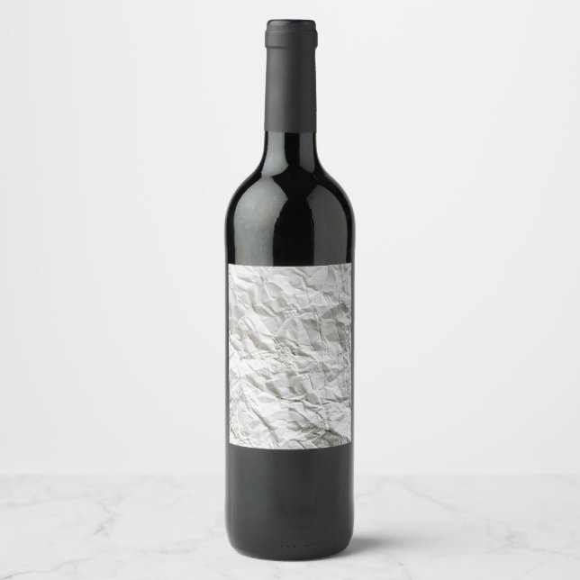 Funny wrinkled paper wine label (Front)