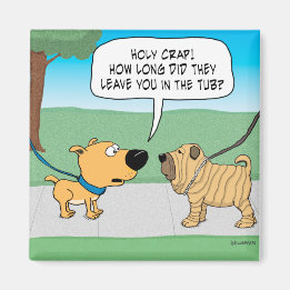 Funny Wrinkly Shar-Pei Dog Fridge Magnet
