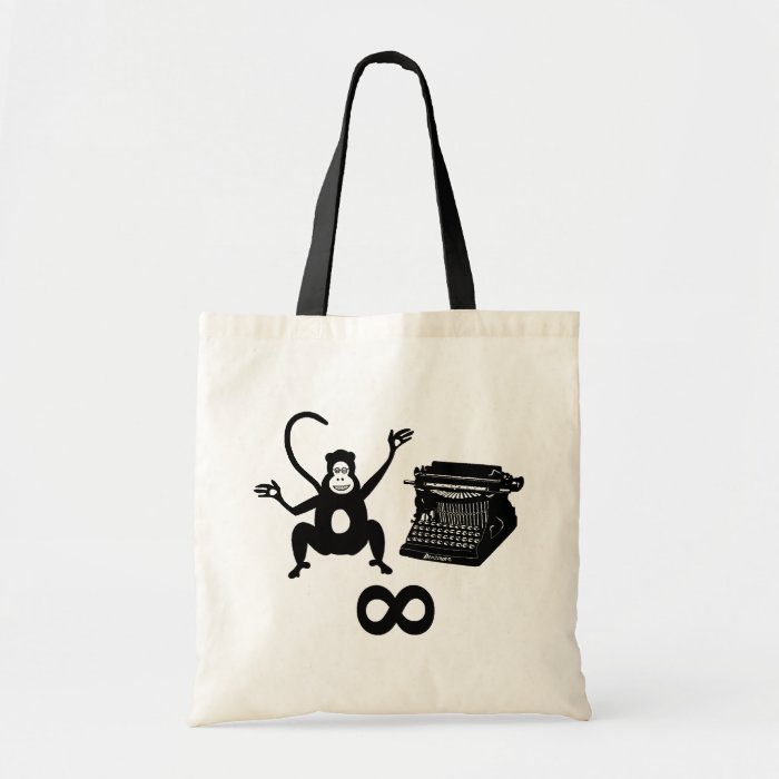 Funny Writer Monkey Typewriter Infinity Canvas Bag