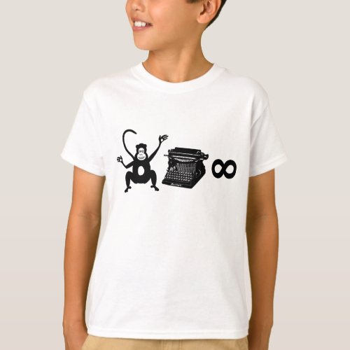 Funny Writer Monkey Typewriter Infinity T_Shirt