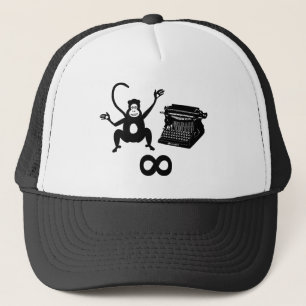 Funny Writer Monkey Typewriter Infinity Trucker Hat