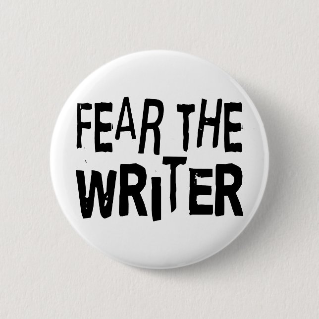 Funny Writer Pinback Button (Front)