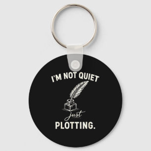 Funny writer saying novelist author humor books keychain