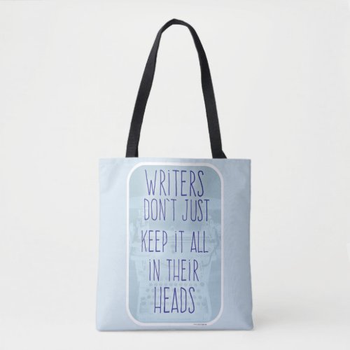 Funny Writers Authors Do It Head Slogan Tote Bag