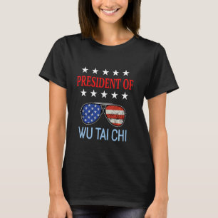 Funny Wu Tai Chi Healing Accessories Usa Flag Ther T-Shirt