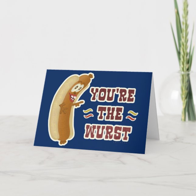 Funny Wurst Bratwurst Oktoberfest Humor Card (Front)