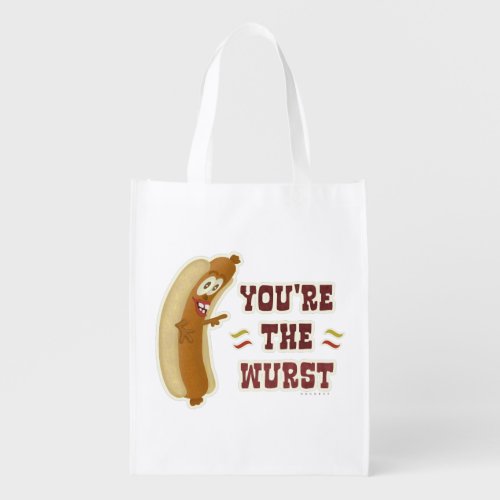 Funny Wurst Bratwurst Oktoberfest Humor Grocery Bag