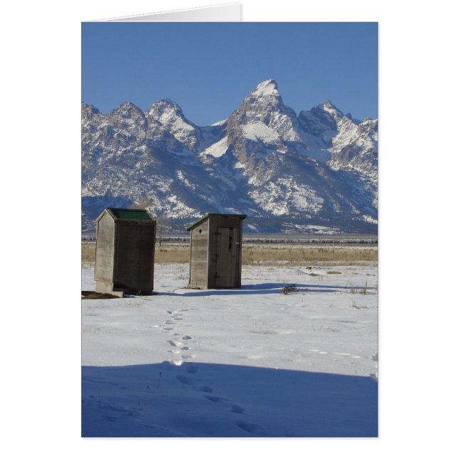 Funny Wyoming Outhouse Deluxe All Occasion (Front)