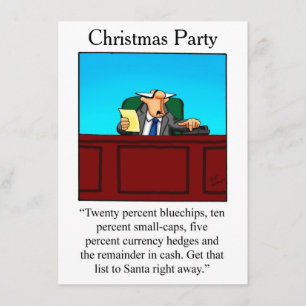 Funny X-mas Party Financial Invitation