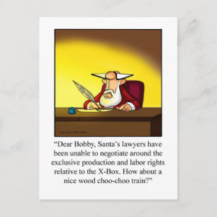 Funny X-mas Postcard Santa's Lawyers