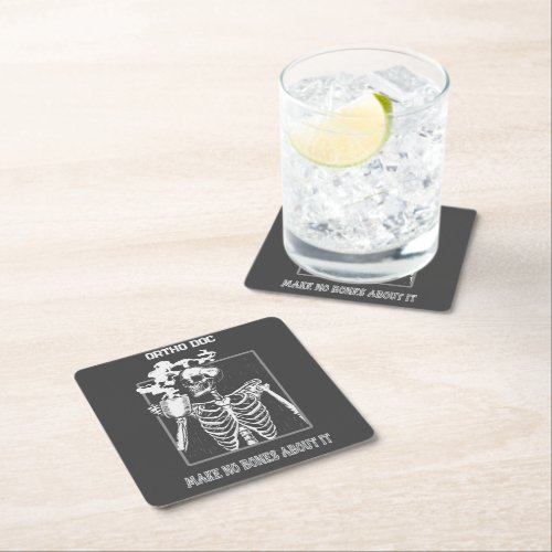 Funny X_ray Customizable Medical Job Ortho Doc Square Paper Coaster