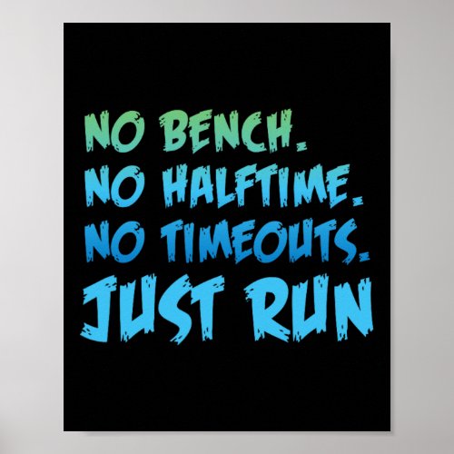 Funny Xc Cross Country Running Gift No Bench No Ha Poster