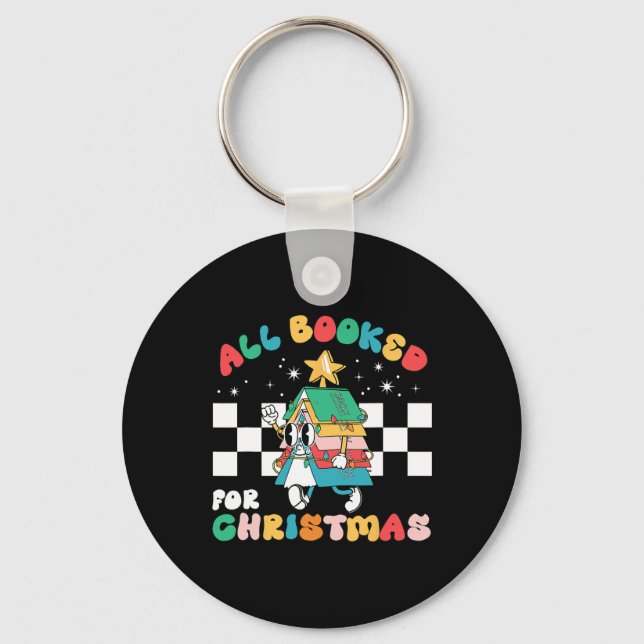 Funny Xmas Book For Chirstmas  Keychain (Front)