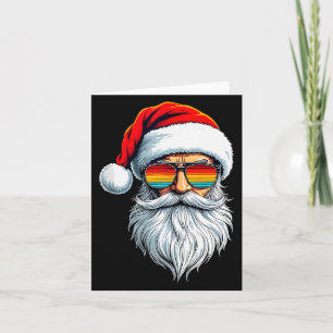 Funny Xmas Christmas In July Summer Santa Tank Top Card