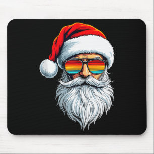 Funny Xmas Christmas In July Summer Santa Tank Top Mouse Pad