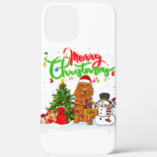 Funny Xmas Cocker Spaniel Dog Snowman Christmas iPhone 12 Pro Max Case
