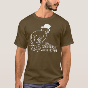 Funny Xmas Design How Snowflake Are Really Made Ch T-Shirt
