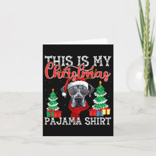 Funny Xmas Family Matching Pajama Great Dane Chris Card