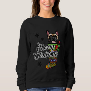 Funny Xmas For Dog  Merry Christmas French Bulldog Sweatshirt