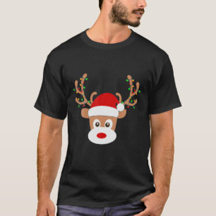 Funny Xmas Gift For Adult Kids Reindeer With Chris T-Shirt