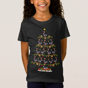 Funny Xmas Lighting Santa Ostrich Bird Christmas T T-Shirt