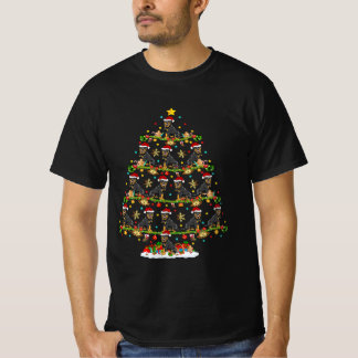 Funny Xmas Lighting Santa Rottweiler Christmas T-Shirt