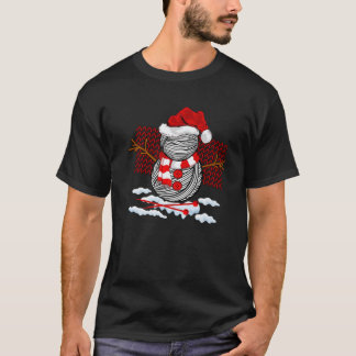 Funny Xmas Lighting Santa Snowman Knitting Christm T-Shirt