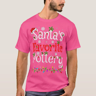 Funny Xmas Lighting Santas Favorite Pottery Christ T-Shirt