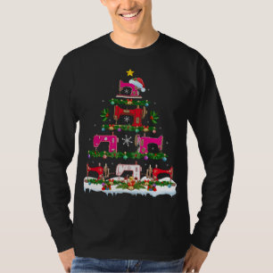 Funny Xmas Lighting Sewing Machine Christmas Tree T-Shirt