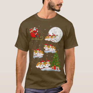 Funny Xmas Lighting Tree Santa Riding Hamster Chri T-Shirt