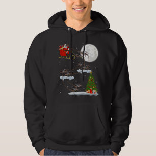 Funny Xmas Lighting Tree Santa Riding Tarantula Ch Hoodie